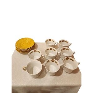 Enoch Wedgwood Tunstall Ltd. Gold Medallion England‎ Plates and Tea Cups